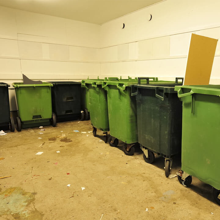 garbage areas can produce foul odors and attract pests