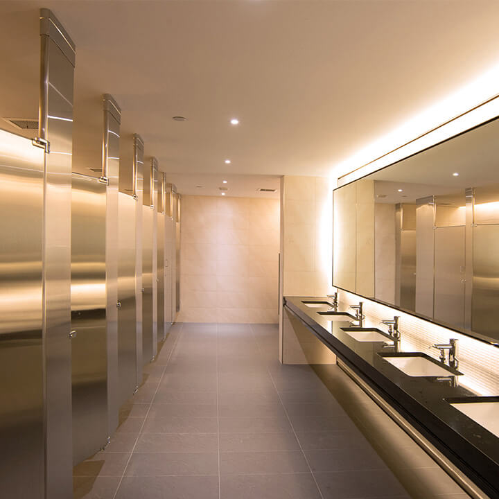 scenting can help improve bathroom odors and relax employees