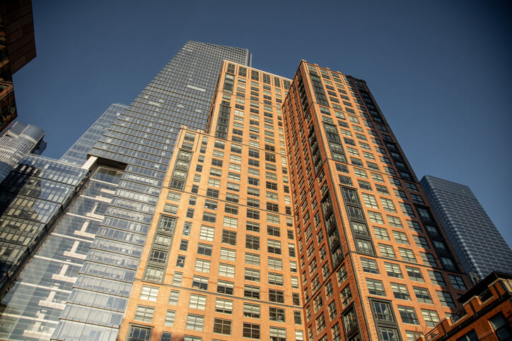 Apartment buildings are a large part of the cityscape and architectural landscape of New York City.