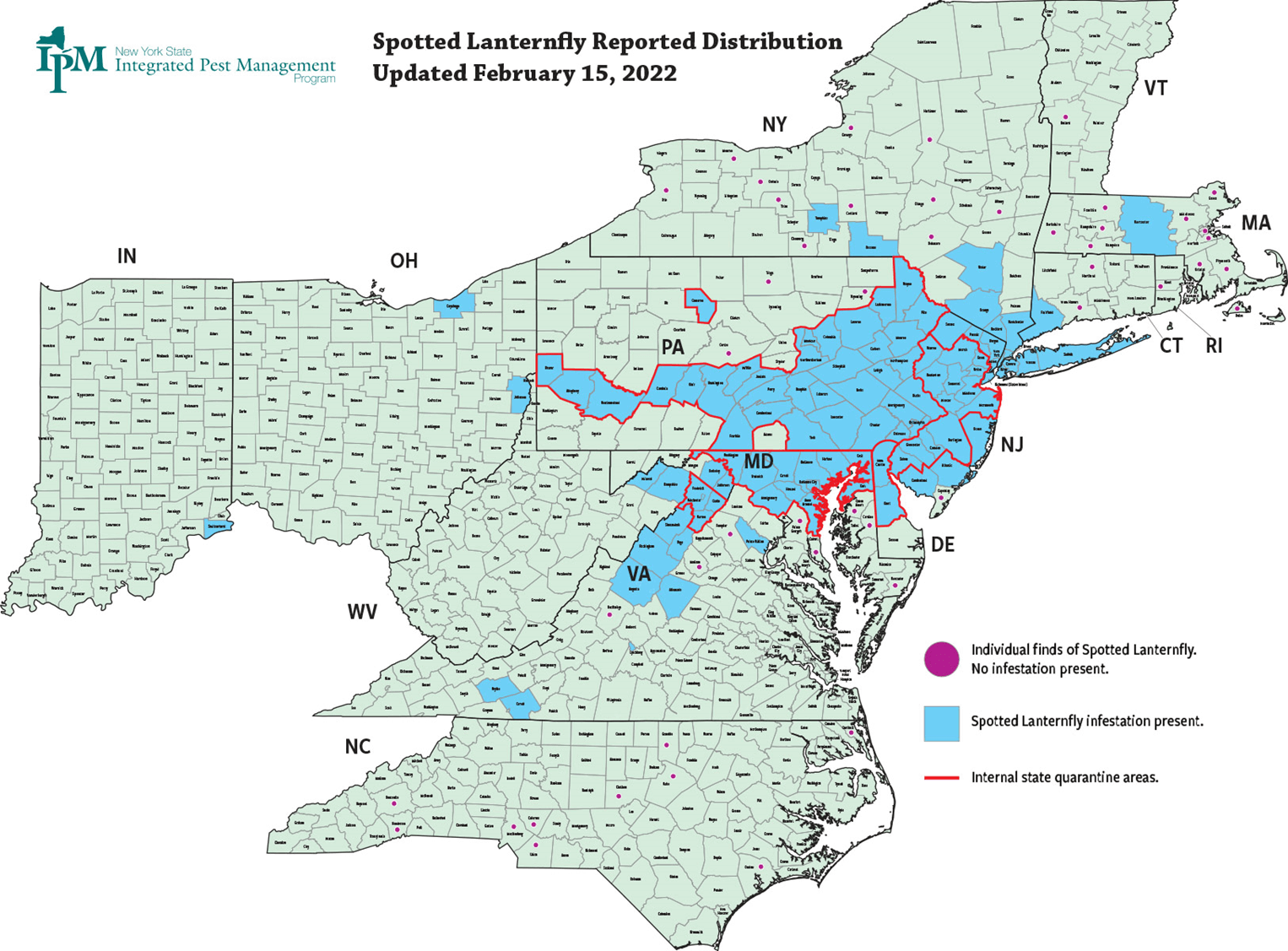 Where are spotted lanternflies?